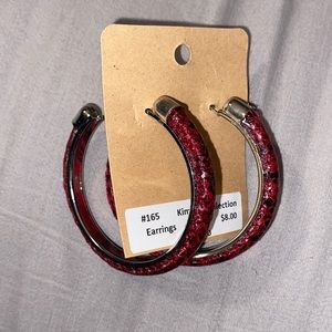 Garnet snakeskin earrings